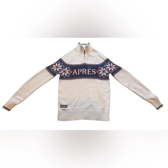 PERONI X ALP N ROCK FAIRISLE 1/4 ZIP SWEATER | IVORY XS - Picture 4 of 15